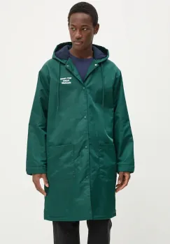Drole de Monsieur geaca La Parka Slogan barbati, culoarea verde, de tranzitie, E-CT137-PA014-DGN imagine