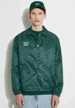 Drole de Monsieur geaca La Veste Slogan barbati, culoarea verde, de tranzitie, PERM-JT183-PA014-DGN imagine