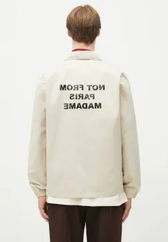 Drole de Monsieur geaca La Veste Slogan culoarea bej, de tranzitie, PERM-JT183-PA014-MT imagine