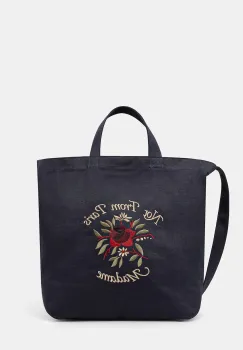 Drole de Monsieur geanta din bumbac Sac Tote Slogan roz imagine