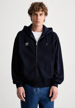 Drole de Monsieur hanorac cu fermoar pentru barbati din bumbac Slogan imagine