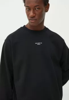 Drole de Monsieur hanorac de bumbac barbati, culoarea negru, cu imprimeu, PERM.SW148.CO127 Le Sweatshirt Slogan Cl imagine