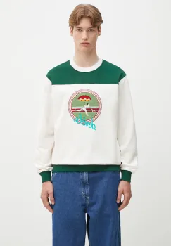 Drole de Monsieur hanorac de bumbac Le Sweatshirt Tennis barbati, culoarea alb, cu imprimeu, G-SW158-CO200-OW imagine