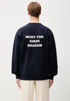 Drole de Monsieur hanorac pentru barbati din bumbac Le Sweatshirt Slogan imagine