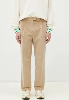 Drole de Monsieur pantaloni de catifea cord Le Pantalon Golfeur Corduroy barbati, culoarea bej, drept, PERM-BP165-CO156-BG imagine