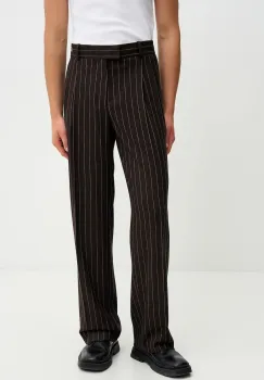 Drole de Monsieur pantaloni din amestec de lana Le Pantalon Pinstripes imagine
