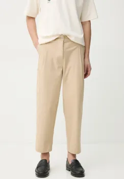 Drole de Monsieur pantaloni Le Pantalon Cropped Twill barbati, culoarea bej, drept, F-BP155-CO206-BG imagine