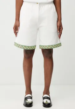 Drole de Monsieur pantaloni scurti pentru barbati, din bumbac Short Pique Brode imagine