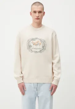 Drole de Monsieur pulover de lana La Maille Plateau culoarea bej, H.PO190.WO023 imagine
