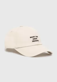 Drole de Monsieur sapca de baseball din bumbac La Casquette Slogan culoarea bej, cu imprimeu, PERM-CP151-CO138-MT imagine