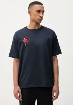 Drole de Monsieur tricou pentru barbati, din bumbac D Hibiscus Broddee imagine