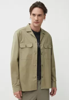 Drykorn camasa HALLEK barbati, culoarea verde, relaxed, 122097 47363 imagine