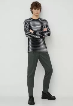 Drykorn pantaloni din in culoarea verde, mulata imagine