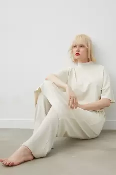 Drykorn rochie culoarea bej, midi, drept imagine