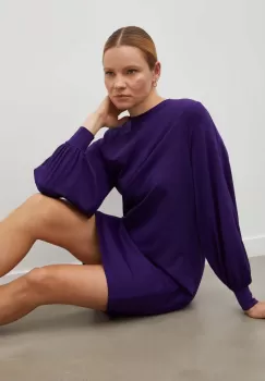 Drykorn rochie culoarea violet, mini, drept imagine