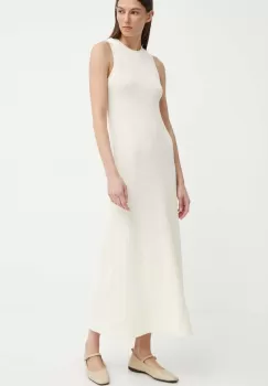 Drykorn rochie din bumbac ELSANNE culoarea bej, maxi, mulata, 523030 60567 imagine