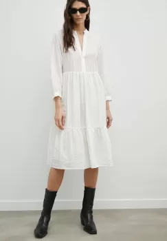 Drykorn rochie Sorcha culoarea alb, mini, oversize imagine