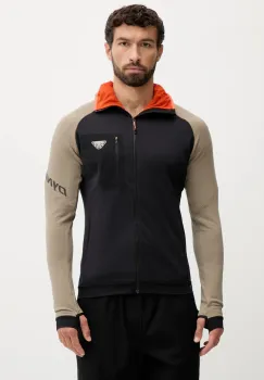 Dynafit hanorac Radical Polartec culoarea verde, cu gluga, cu imprimeu, 08.0000071122 imagine