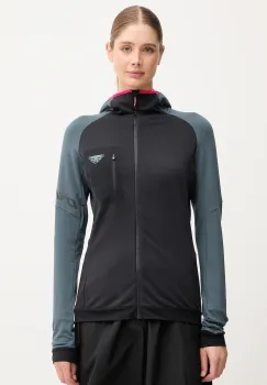Dynafit hanorac Radical Polartec culoarea verde, cu gluga, cu imprimeu, 08.0000071123 imagine
