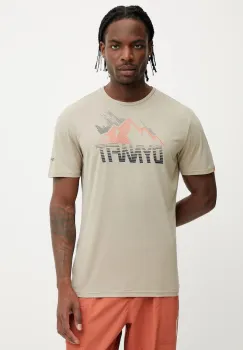 Dynafit tricou sport Transalper culoarea bej, cu imprimeu, 08.0000071884 imagine