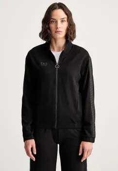 EA7 Emporio Armani hanorac cu fermoar si gluga pentru femei imagine
