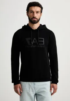 EA7 Emporio Armani hanorac cu gluga pentru barbati din bumbac imagine