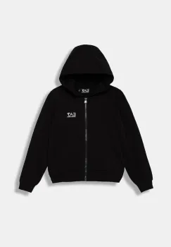 EA7 Emporio Armani hanorac cu gluga pentru copii cu bumbac imagine