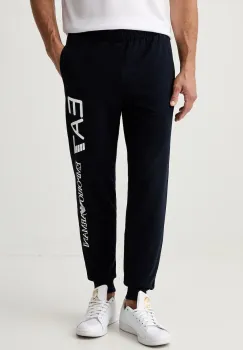EA7 Emporio Armani pantaloni de trening pentru barbati din bumbac imagine