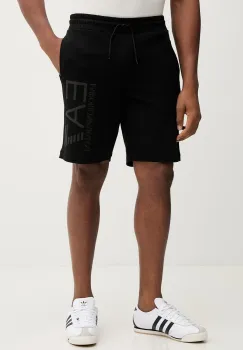 EA7 Emporio Armani pantaloni scurti din bumbac imagine