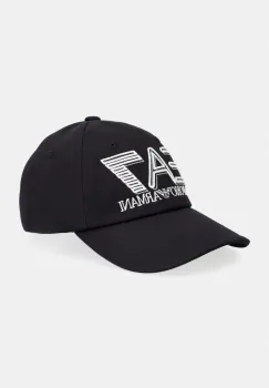 EA7 Emporio Armani sapca de baseball din bumbac imagine
