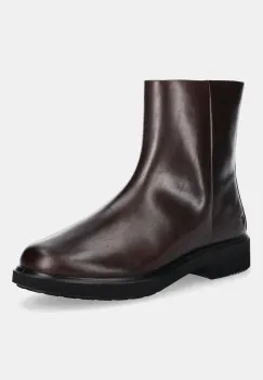 Ecco cizme de piele Metro Amsterdam Clean culoarea maro, cu toc plat, 222063-01667 imagine
