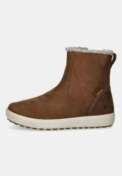 Ecco cizme de zapada din piele intoarsa Soft 7 Tred Warm culoarea maro, 450753-02034 imagine