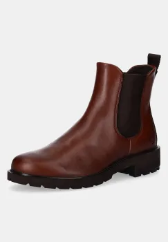 Ecco ghete chelsea de piele Metro Vienna Chelsea culoarea maro, cu toc plat, 231323-01014 imagine