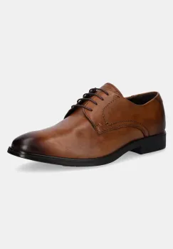Ecco pantofi de piele Melbourne barbati, culoarea maro, 621634-01112 imagine