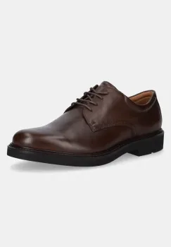Ecco pantofi de piele Metro London Derby barbati, culoarea maro, 525604-01482 imagine