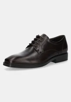 Ecco pantofi de piele Metropole barbati, culoarea maro, 523314-01482 imagine