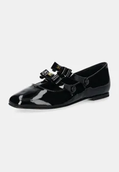 Elisabetta Franchi balerini din piele pentru copii culoarea negru, F4A3.E0093.0286 imagine