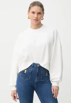 Elisabetta Franchi bluza femei, culoarea bej, cu imprimeu, MD00551E2 imagine