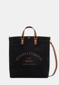 Elisabetta Franchi geanta shopper pentru femei, din bumbac imagine
