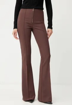 Elisabetta Franchi pantaloni culoarea maro, evazati, high waist, PA12256E2 imagine