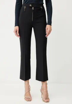 Elisabetta Franchi pantaloni culoarea negru, mulata, high waist, PA10856E2 imagine