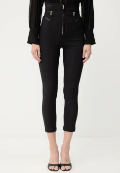 Elisabetta Franchi pantaloni culoarea negru, mulata, high waist, PA11956E2 imagine
