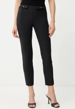 Elisabetta Franchi pantaloni culoarea negru, mulata, high waist, PA12056E2 imagine