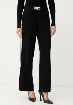 Elisabetta Franchi pantaloni de trening culoarea negru, cu imprimeu, KP69S56E2 imagine
