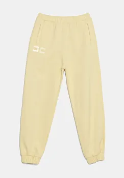 Elisabetta Franchi pantaloni de trening pentru copii culoarea galben, neted, EFPA276.0.FF002 imagine