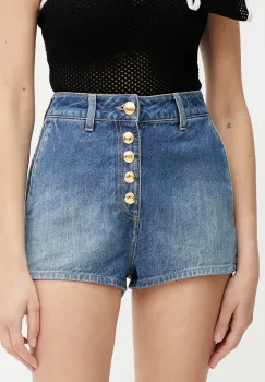 Elisabetta Franchi pantaloni scurti jeans femei, neted, high waist, HJ35I51E2 imagine