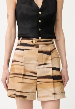 Elisabetta Franchi pantaloni scurti pentru femei, din bumbac cu elastan imagine