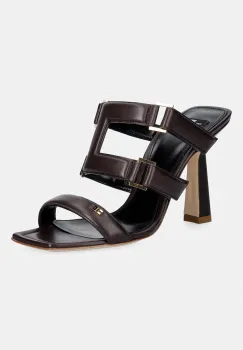 Elisabetta Franchi papuci pentru femei, cu toc inalt din piele imagine