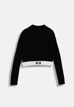 Elisabetta Franchi pulover copii culoarea negru, light, EFMA173.C.FL040 imagine