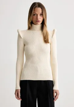 Elisabetta Franchi  pulover cu guler inalt pentru femei cu vascoza imagine